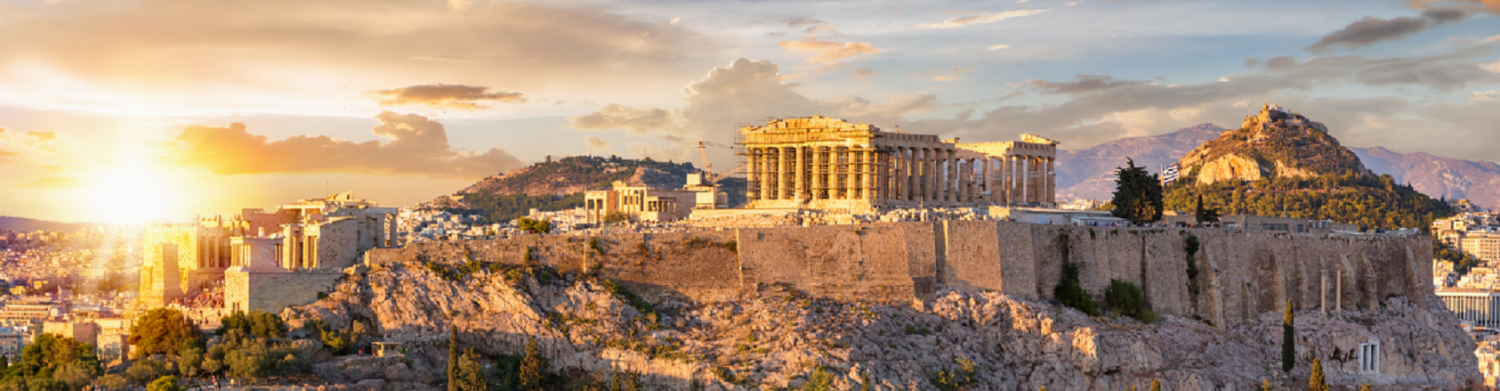 Akropolis Athen bei Sonnenuntergang